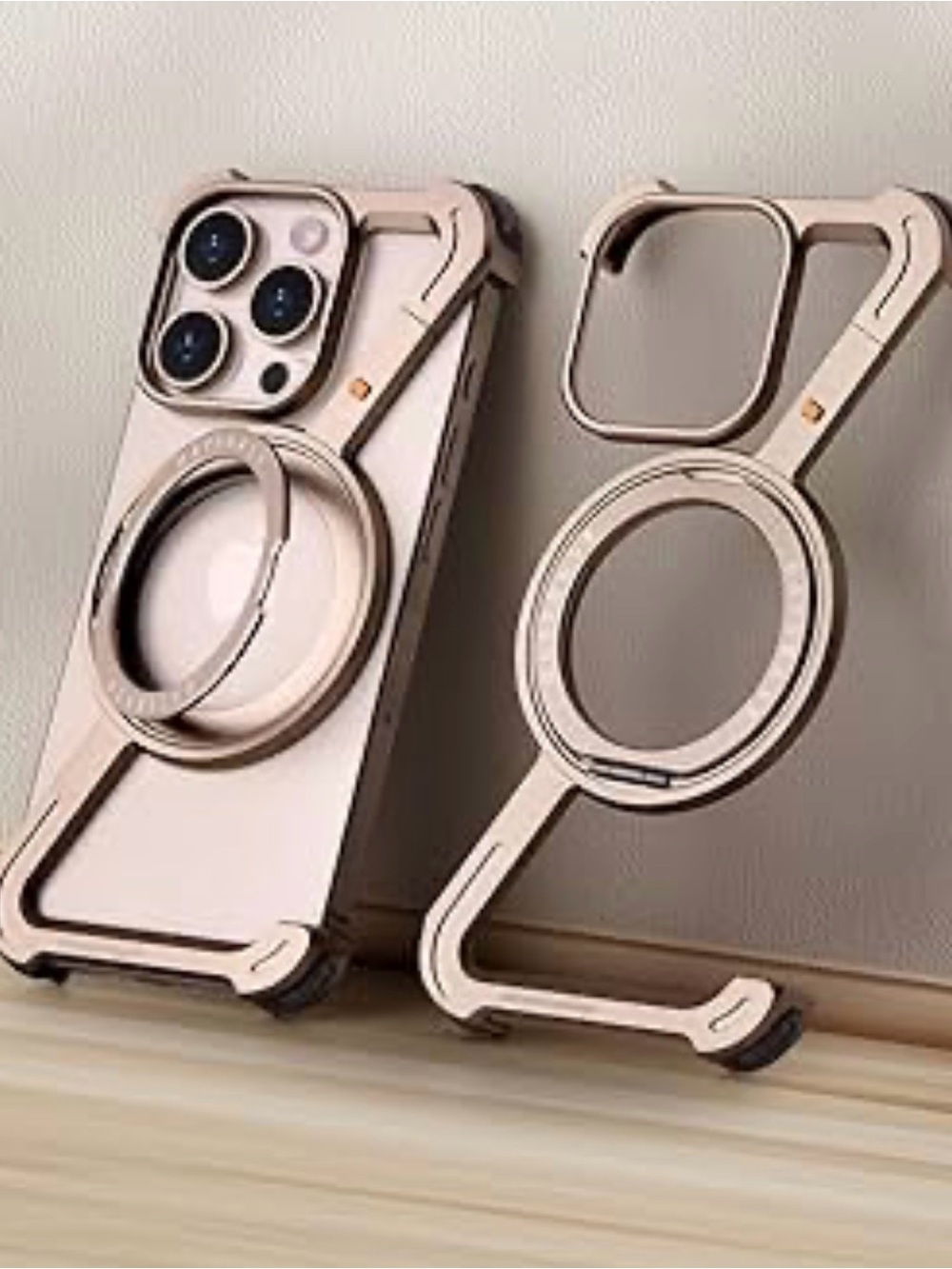 iPhone 16 Pro Max Minimalist Phone Z Case  6.9" Aluminum Frameless Bumper Case